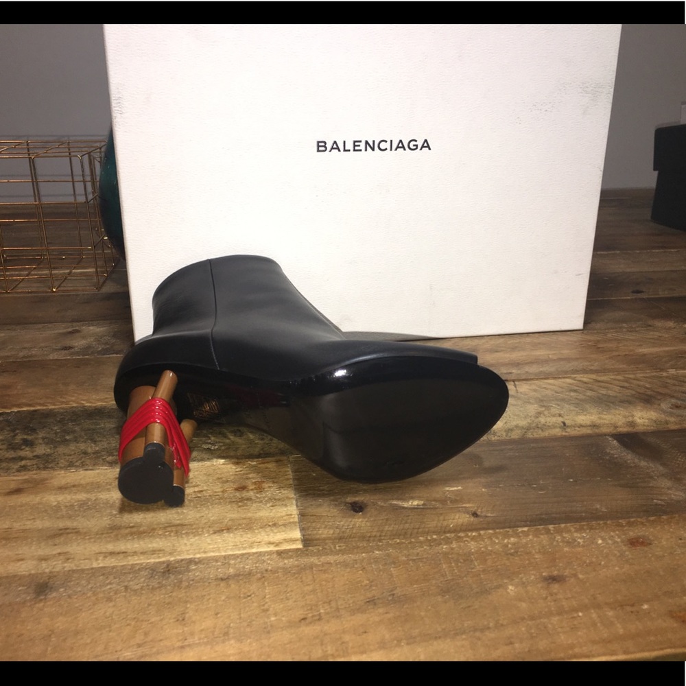 New Balenciaga Peep Toe Ankle Boots - Picture 4 of 8